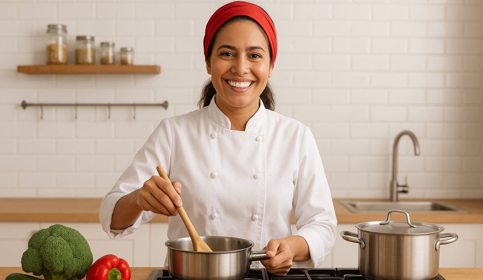 [Imagem de uma cozinheira profissional]