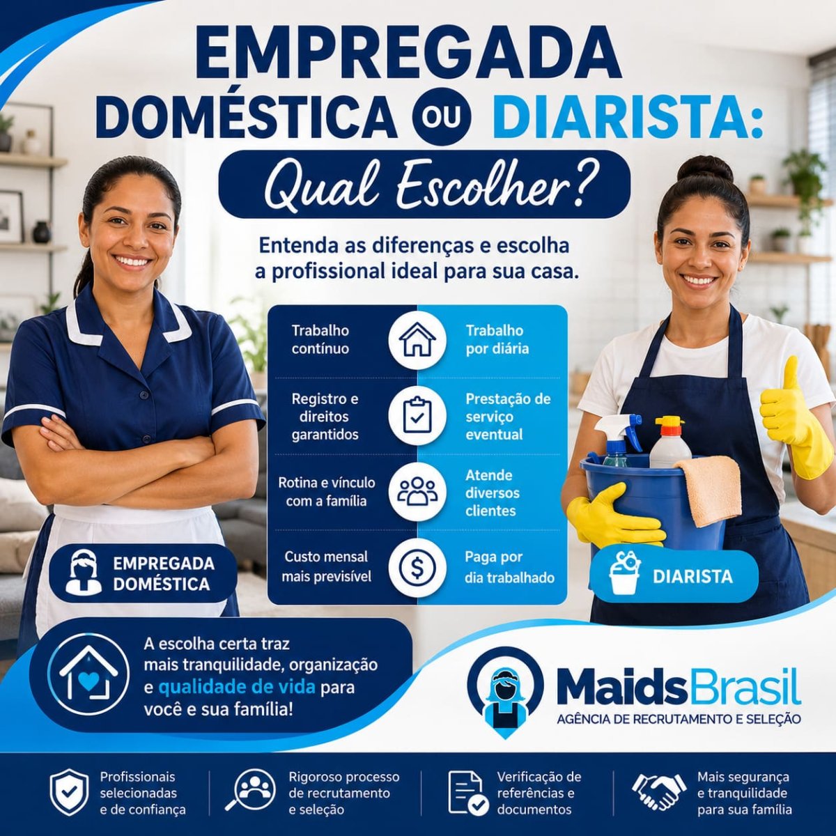 Empregada Doméstica ou Diarista? Saiba Qual Escolher